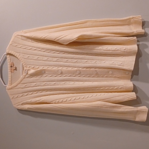 Vintage from the 1990s cardigan cream Turtle Bay - Picture 1 of 5